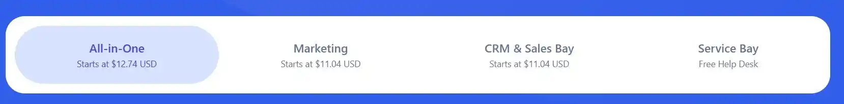 EngageBay Marketing General Options Plans - Email Marketing Academix