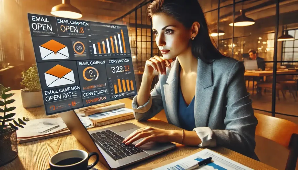 Corporate email marketing campaign showing positive engagement metrics - Email Marketing Academix