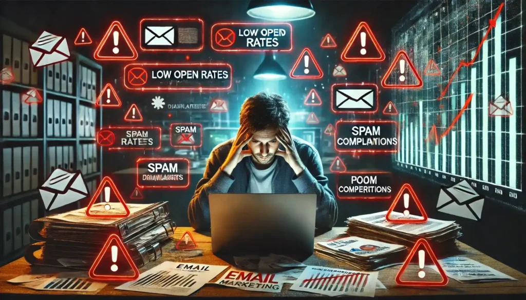 A marketer analyzing an email marketing plan, tracking open rates and conversions - Email Marketing Academix