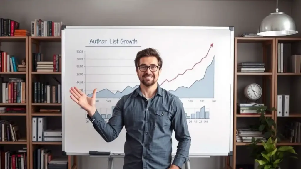 Author preparing a book launch email campaign using email marketing for authors to promote new releases - Email Marketing Academix