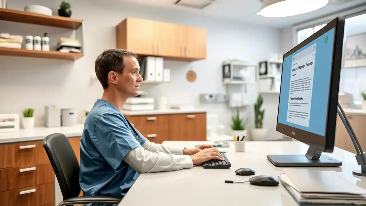 A healthcare marketing team collaborating on healthcare email marketing strategies, discussing patient engagement - Email Marketing Academix