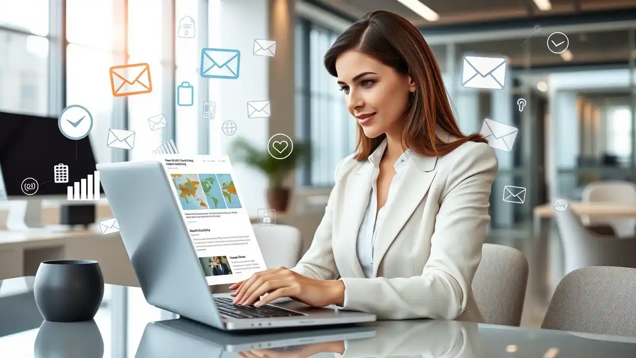 A close-up of a professional business to business email marketing template with a strong CTA and high engagement - Email Marketing Academix