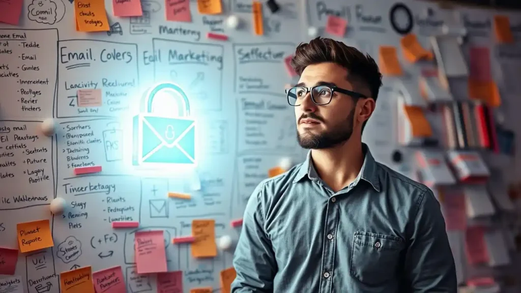 Overwhelmed ecommerce business owner realizing the power of email marketing automation for ecommerce to save time and boost sales - Email Marketing Academix