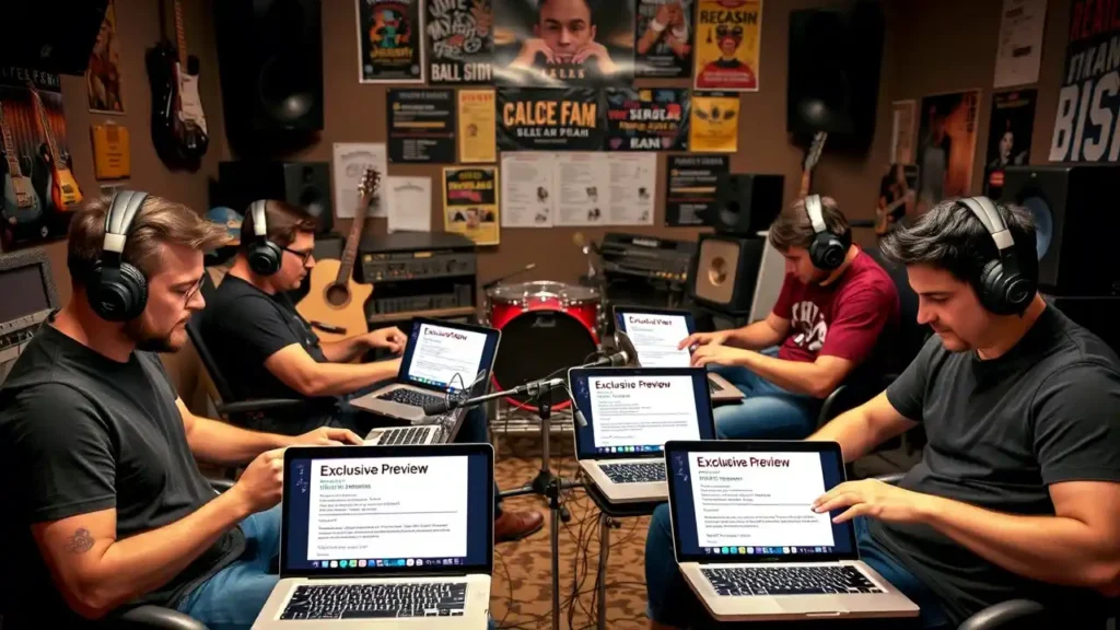 An artist reviewing email marketing for artists analytics to measure the success of their campaigns - Email Marketing Academix